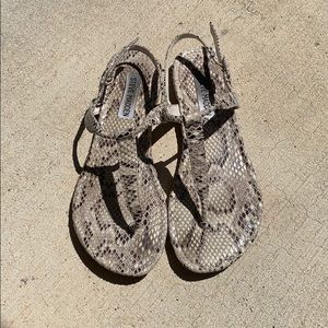 Steven Madden Snake Print Sandals Size 6
